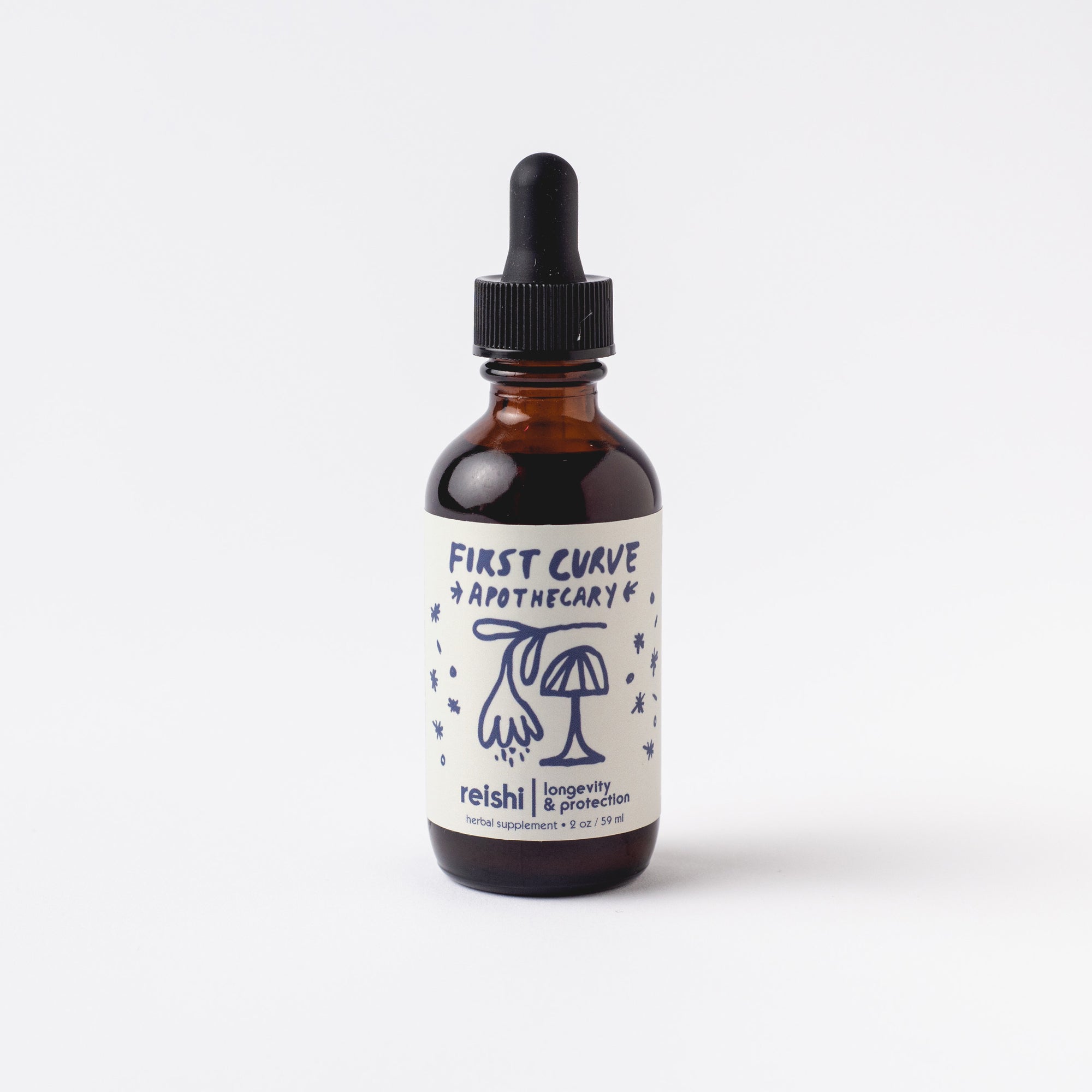Liquid reishi mushroom extract from First Curve Apothecary